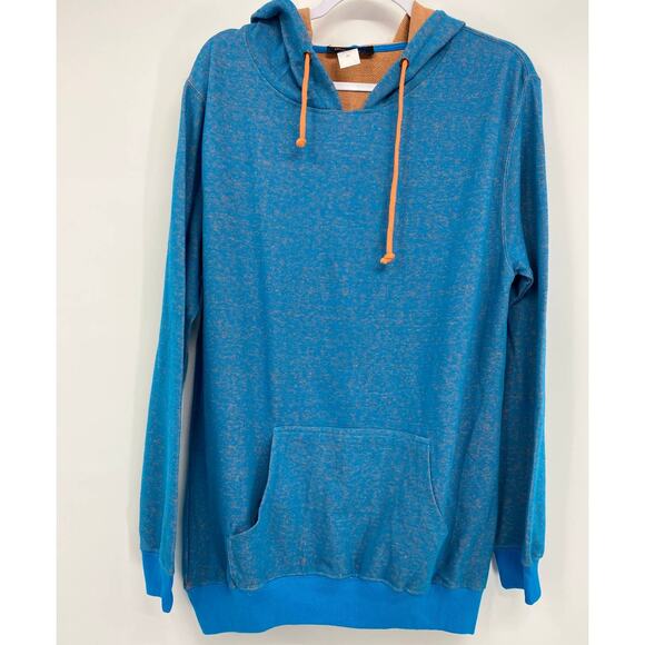 Level Eight Womens Blue Orange Hoodie Sweater Top NEW 2XL - Picture 1 of 9